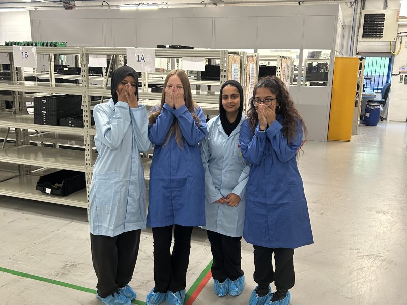 Year 10 students from Co-op Academy Leeds on a site visit to local employer Pyronix