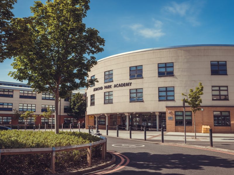The front of Jesmond Park Academy building